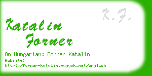 katalin forner business card